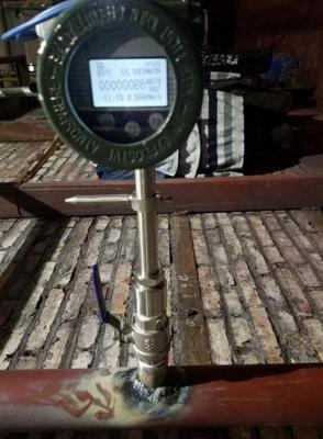 Medidor de flujo de masa térmica para medición de aire de chorro frío