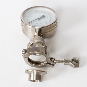 Medidor de presión de sello de diafragma higiénico Tri Clamp
