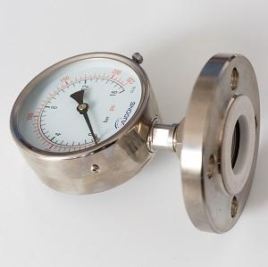 Medidor de presión de sello de diafragma de revestimiento de teflón