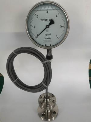 Manómetro de presión de sello de diafragma lleno de aceite con capilar